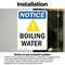 Signmission Boiling Water Sign With Symbol, 7 in W x Rectangle, Vinyl Decal OS-2PACK-NS-D-710-V-10377 - alternate 2